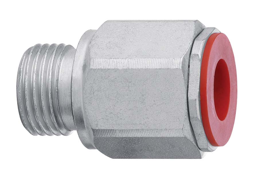 Straight -6AN Flare Male to 1/8NPT Pipe Adapter Fitting 6 AN Bare Aluminum