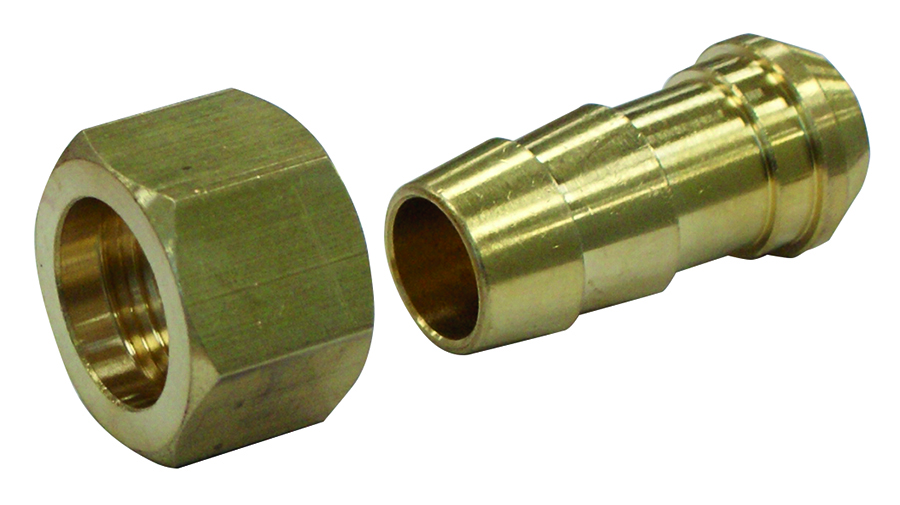 3/8 in. Tube OD - Nut-Ferrule Single Set - 316 Stainless Steel Compression  Fitting (1 Nut, 1 FF, 1 BF)